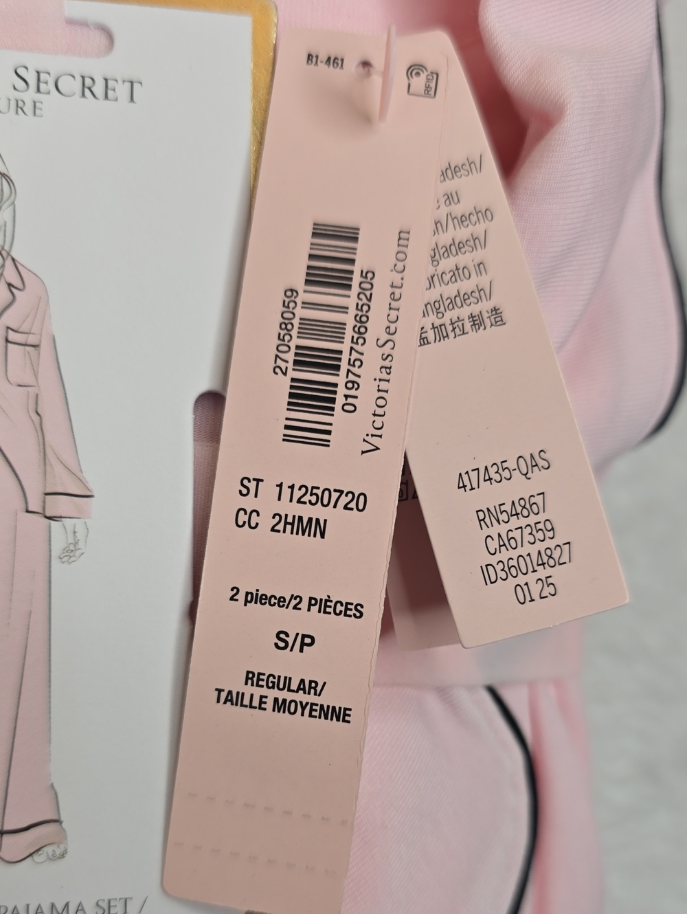 Victoria's Secret SoSoft  Modal Long Pajama Set Sz Small Angel Pink NWT - Picture 8 of 8